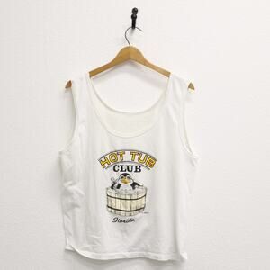 Vintage Hot Tub Club Florida Penguin Tank Top Shirt Large
